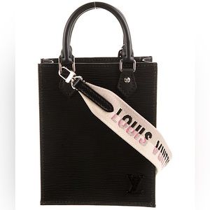 Louis Vuitton Petite Sac Plat Black Epi Leather Shoulder Bag